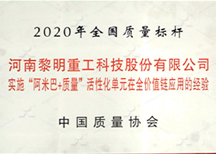 全国质量标杆荣誉图片